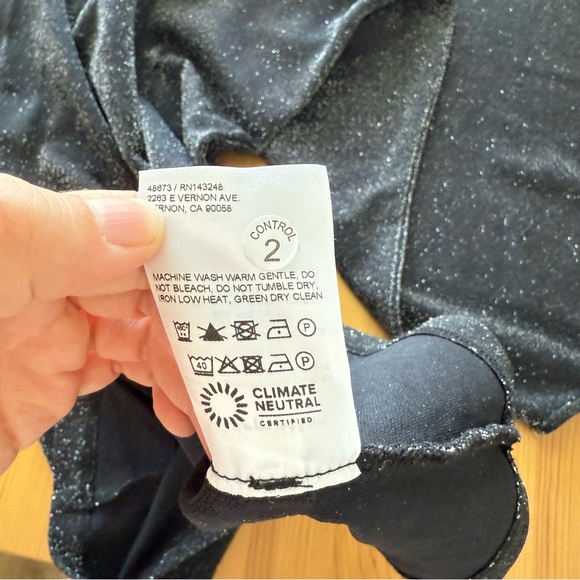 Reformation Maevry Knit Maxi Dress Sparkle Minimalist Party Black  S [flaw] - Picture 10 of 12